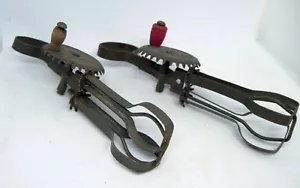 2-Vintage Mini Rustic metal Functional Kitchen Tools: Toy Egg Beaters 1950-60's - Picture 1 of 17