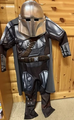 Star Wars The Mandalorian Niños Vestido Elegante Disfraz Conjunto 7-8 Años con Máscara Foto 1 de 4
