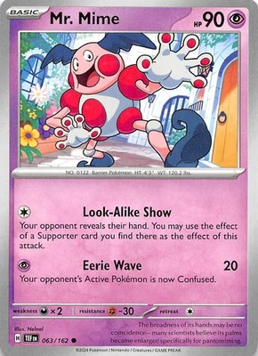 Mr. Mime 063/162 SV05 Temporal Forces Pokemon 007704 - Image 1 of 2