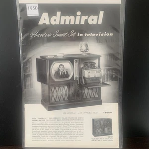 Vintage 1950 Admiral America's Smart Set in Television Ad Advertisement - Picture 1 of 2