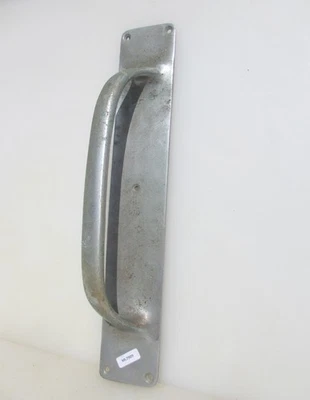 Antique Brass Door Handle Shop Pull Pub Old Vintage Nickel Plate 14"H - Image 1 of 4