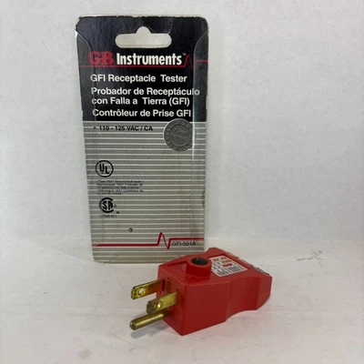Probador de receptáculos de falla a tierra y analizador de circuito GFI-3501 110-125 V AC para GFC Foto 1 de 4