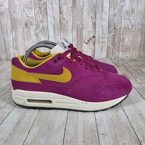 Nike Air Max 1 Premium Suede Purple Yellow Sneakers Shoes 7.5 - Picture 1 of 8