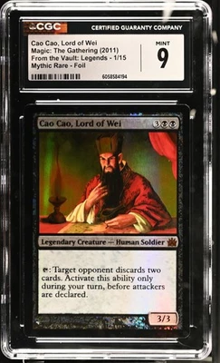 CAO CAO, LORD OF WEI From the Vault: Legends Foil Mythic CGC 9 MTG EDH [NOS] - Image 1 of 2