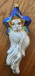 Christborn Sternschnuppe Weihnachtsmann Bart Weihnachtsschmuck Glas Germany Glitzer - Bild 1 von 15