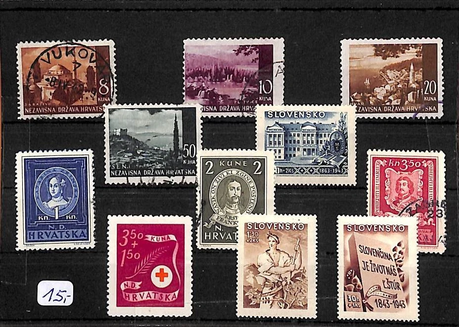 E0062 Stamps selection Slovakia + Croatia - Image 1 of 1
