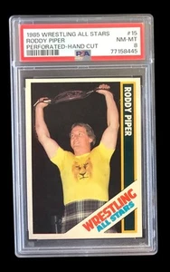 1985 WWF wrestling all stars #15 roddy rowdy piper rc; rookie PSA 8  (ONLY 2^) - Picture 1 of 2