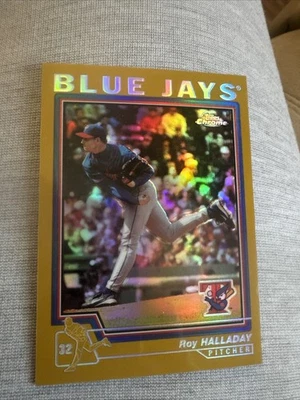 Roy Halladay Gold Refractor #209 2004 Topps Chrome #209 Blue Jays Foto 1 de 2