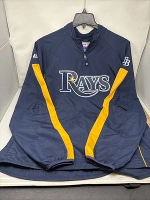 MAJESTIC AUTHENTIC MLB TAMPA BAY RAYS COOL BASE JACKET SIZE XL 2008! - Image 1 of 4