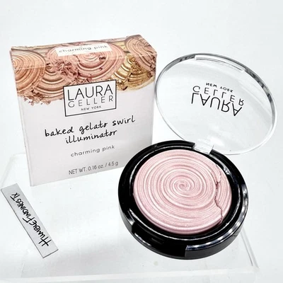 Laura Geller CHARMING PINK Baked Gelato Swirl Illuminator Highlighter 4.5g Box - Image 1 of 4