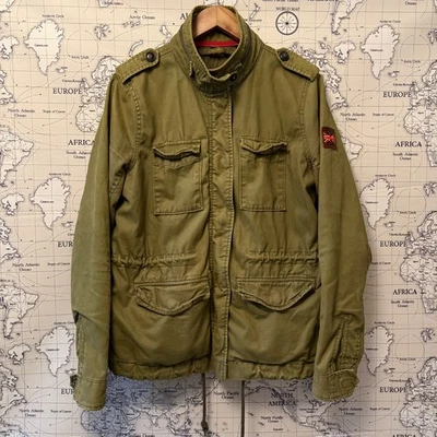 Superdry Military Field Jacket Industrial Hombre Talla Grande Verde Caqui GS50001 Foto 1 de 4