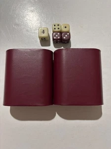 Juego Backgammon Piezas de Repuesto Dados y Tazas de Cuero Sintético De Colección - Imagen 1 de 4