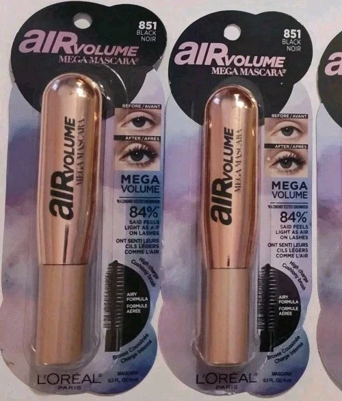 2x L’Oréal Paris Air Volume Mega Mascara 851 Black Noir NEW SEALED Free Ship - Image 1 of 1