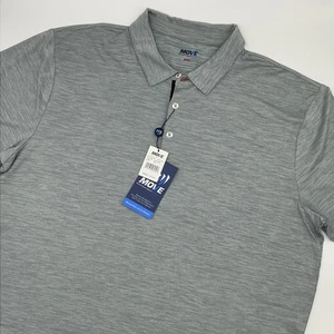 NWT Move Performance Apparel By Queti Gray Sz XXL Mens Golf Shirt Moisture Wick - Picture 1 of 8
