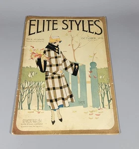 Elite Styles, 1922 October Original Dressmaker Tailor Fashion Catalog Ladies - Picture 1 of 4