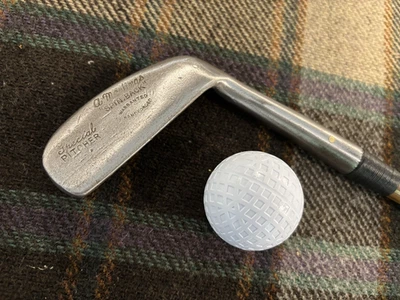 旋转投手-古董老式山核桃木杆身高尔夫球杆-随时可用 — 第 1/4 张图片