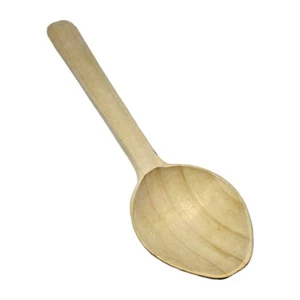 Hand Carved Wooden Deep Serving Spoon Ladle Spoon Natural - Picture 1 of 15