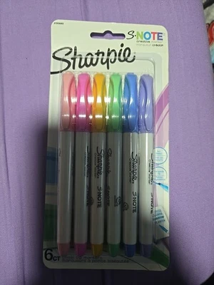 Resaltadores Sharpie 6 unidades S-Note marcadores de punta de cincel colores suaves Foto 1 de 3