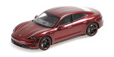 1:43 MINICHAMPS Porsche Taycan Turbo S Red Metallic 2020 410068474 Model - Image 1 of 2