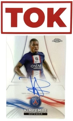 2023 Topps PSG Chrome set auto on card Kimpembe 42/75 #AU-PK - Image 1 of 2
