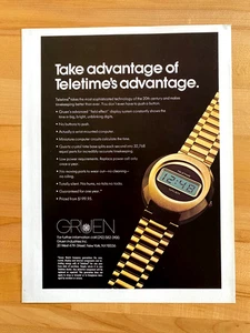 1974 Print Ad Gruen Watch Teletime LCD - Picture 1 of 1