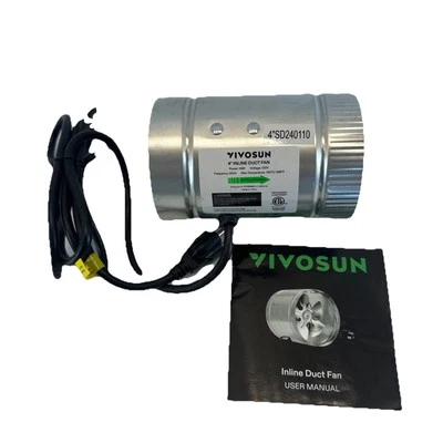 VIVOSUN 4" Inline Fan HVAC Exhaust Blower Ventilation Fan  - Image 1 of 3