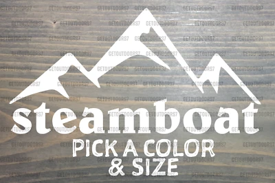 Steamboat Sticker Decal Springs Colorado Ski Mountain Snowboard Telluride