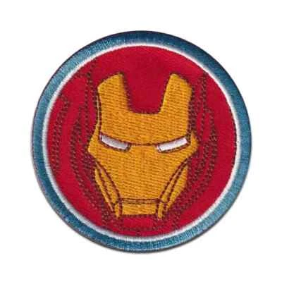 Disney Marvel Avengers Iron-On Patch: Iron Man Head Circle New Free Ship - Image 1 of 4