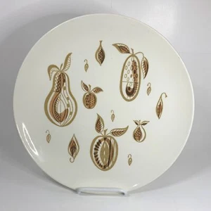 Große Keramik Hackplatte Platte Birne Apfel Obst Wanddeko MCM Vintage 12" - Bild 1 von 5
