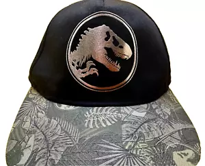 Jurassic World Negro Dorado Logo Estampado Selva Snapback Ajustable Niño Talla Nuevo - Imagen 1 de 6