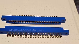 (4 Pcs) MOLEX MP-0156-22-SP-1E 22 Pin Edge Connector Double Wiper Gold! - Picture 1 of 7