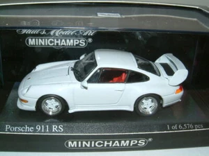 1/43 PORSCHE 911 RS ROAD CAR 1995 IN GRAND PRIX WHITE, MINICHAMPS. - Picture 1 of 1