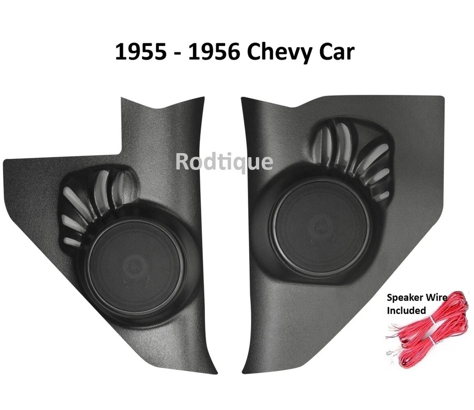 1955 - 1956 Bel Air Two Ten One Fifty Car Kick Panels ---With Speakers Installed Foto 1 de 1
