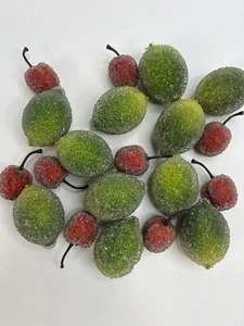 Lot Of Vintage Frosted Fruit Cherries Limes - Picture 1 of 4