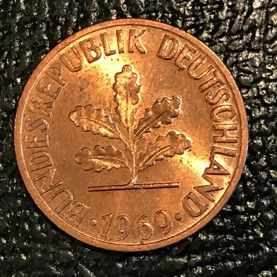 A HIGH GRADE  BU 1969 D  GERMANY 2 PFENNIG COIN-FEB601 - Image 1 of 2