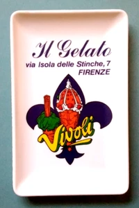 1980's IL GELATO VIVOLI FLORENCE Logo Tip Tray Santa Croce est. 1929 - Picture 1 of 2