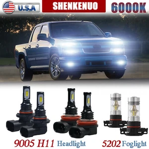 For Colorado 2015-2019 6pc LED Headlight Bulbs Hi/Lo Beam + Fog Lights - Picture 1 of 12