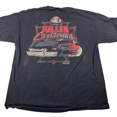 Camiseta De Colección Y2K Alstyle Killer Gráfico Personalizado Bombardero Mercurio Calavera Motociclista XL Hierro Foto 1 de 4