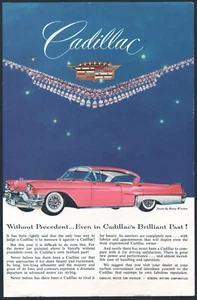 1957 Cadillac print ad Mountain Laurel (Pink) Fleetwood 4-door Sedan - Picture 1 of 1