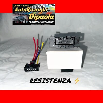 RESISTENZA VENTOLA ABITACOLO CLIMA + CONNETTORE ALFA MITO FIAT GRANDE PUNTO EVO - Immagine 1 di 3