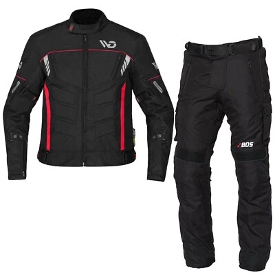 WD Motorrad Textil Kombi Wasserdciht Herren Motorrad Kombi mit Schutz wasserdicht