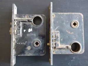 2 Antique CORBIN Exterior Entry Door Mortise Locks 7.375" - Picture 1 of 3