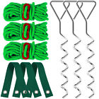 Garden 9Pcs Tree Stake And Supports Kit  With Nylon Strap Rope Spiral Stakes?