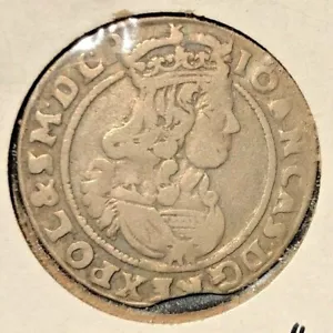 Polonia 1666 AT 6 centavos Johann Casimir - Imagen 1 de 2