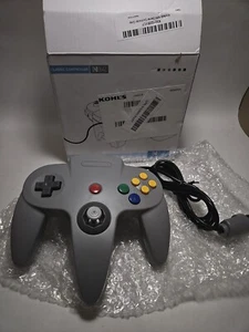 Classic N64 Wired Controller Joystick Remote for Nintendo N64 - Classic Gray New - Picture 1 of 3
