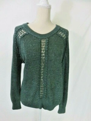 Suéter tejido Theory Theyskens verde oscuro ligero mezcla de seda talla P Foto 1 de 4