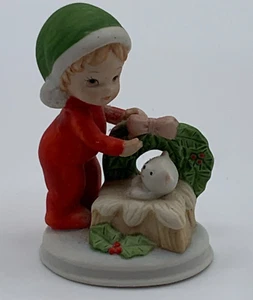 Vintage Lefton Porcelain Kitten for Christmas Figurine #03447 - Picture 1 of 8