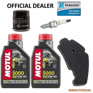 KIT TAGLIANDO GILERA NEXUS 250 2006 2007 TUTTO ORIGINALE MOTUL 10W40 - Imagen 1 de 3