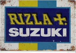 Letrero de pared de metal Rizzla Racing Team para garaje bar cobertizo cocina hombre cueva 12" x 8" - Imagen 1 de 1