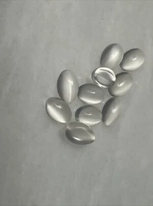 Natural Cat's Eye Moonstone 4.79 t.c.w. 10pcs. oval cabochon - Picture 1 of 4